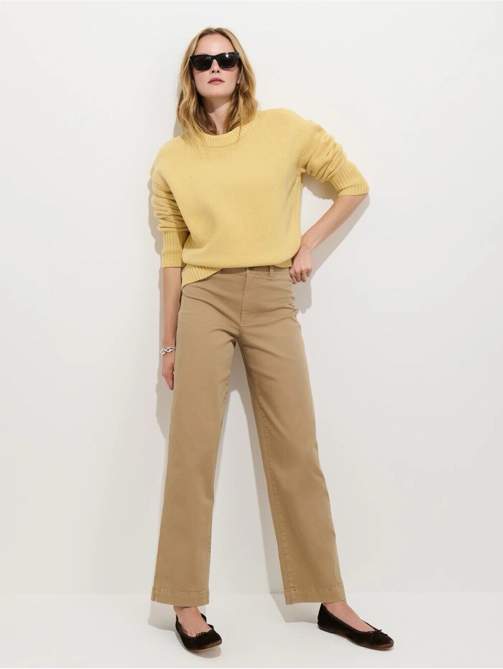 Alex Mill Women's Size 4 Vintage Twill Khaki Cotton Minimalist Sutton Pant